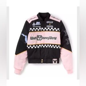 Her Universe Walt Disney World Bomber Pink & Black Racing Jacket XS
